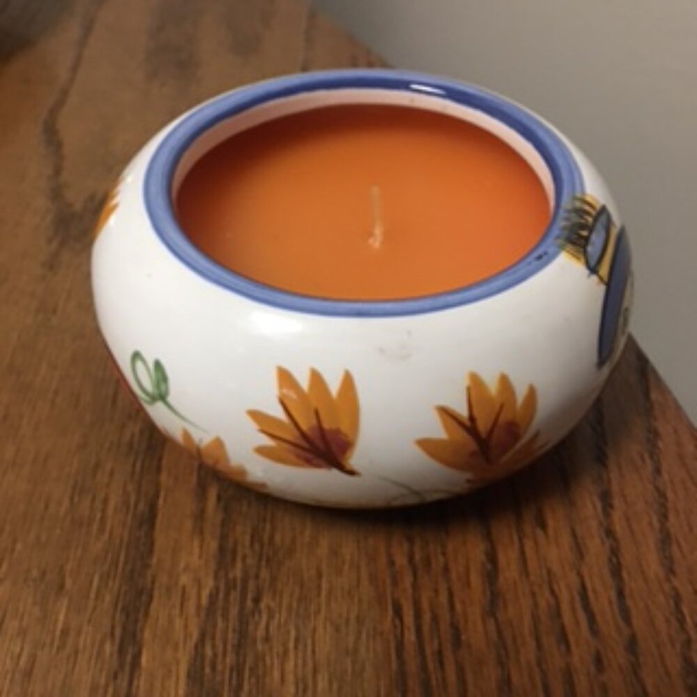 Vintage Ceramic Fall Candle